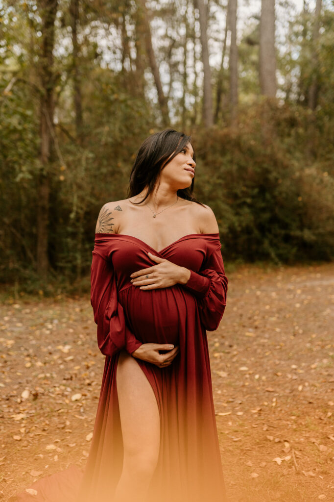 Maternity Photoshoot Outdoor Forest Houston Texas 17 1 Maternity Photographer in Spring, TX